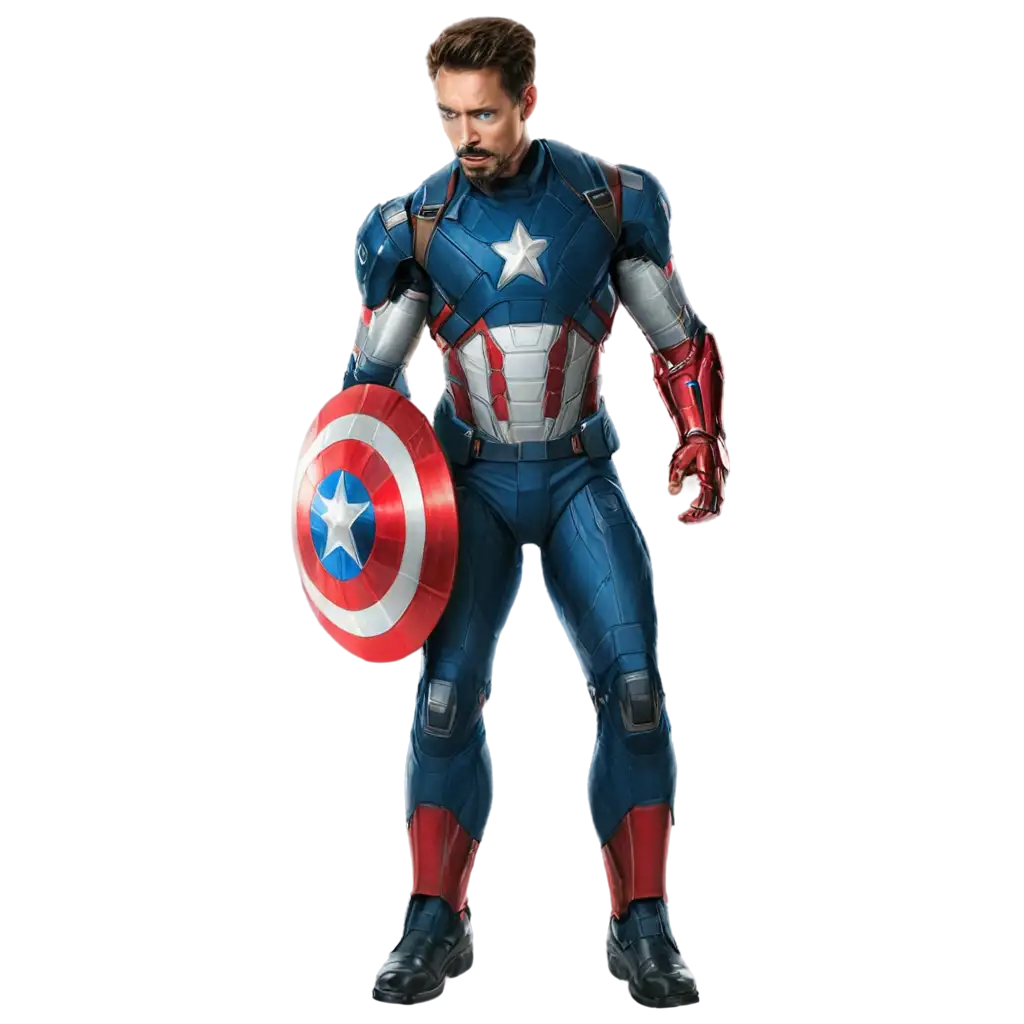 Iron-Man-Holding-Captain-America-Shield-PNG-Image-HighQuality-for-Diverse-Creative-Uses