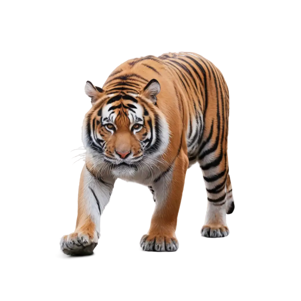 Realistic-Tiger-Walking-Towards-the-Viewer-in-4K-PNG-Format-HighQuality-Image-for-Various-Applications