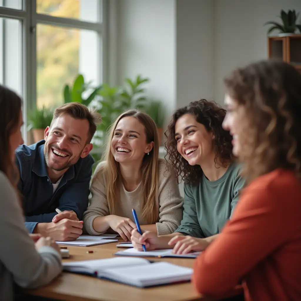 Group-of-Adults-Studying-Together-in-a-Positive-and-Collaborative-Environment