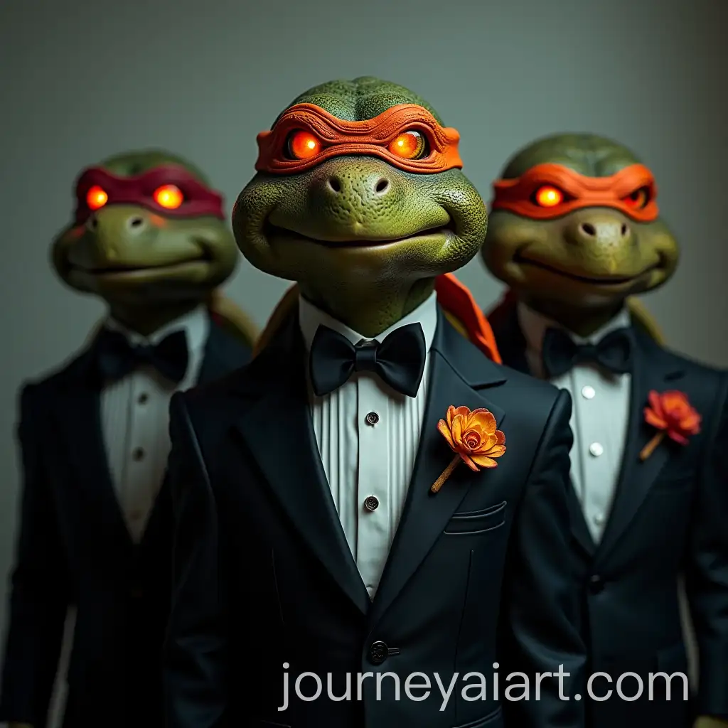 Ninja-Turtles-in-Tuxedos-with-Glowing-Eyes