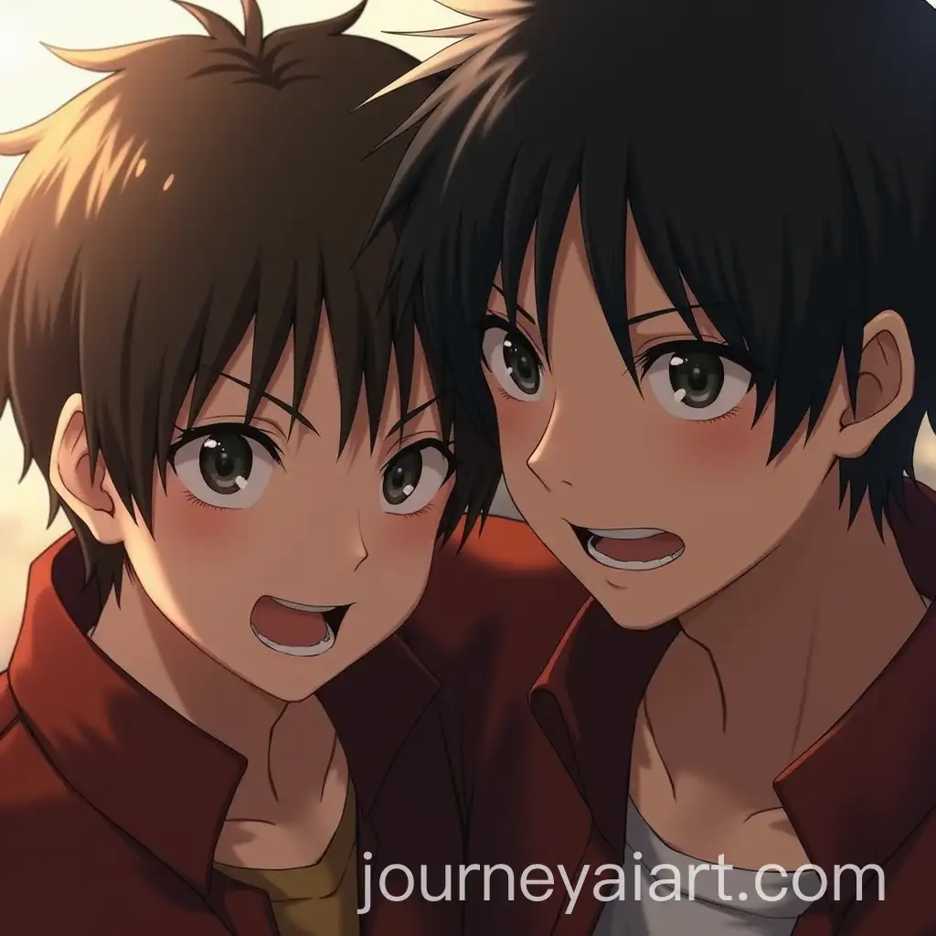 Eren-and-Levi-from-Attack-on-Titan-Taking-a-Realistic-Selfie