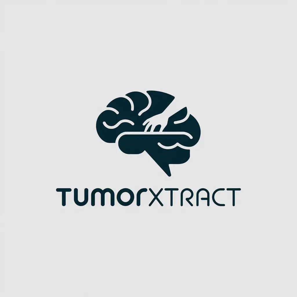 LOGO Design for Tumorxtract Brain Symbol in Vector Style with Clear Background