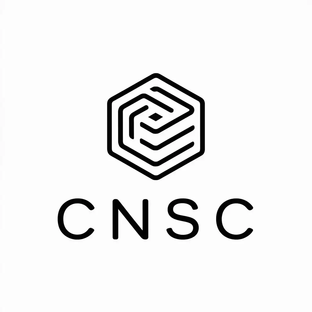 a vector logo design,with the text "CNSC", main symbol:computer, server,Minimalistic,be used in Internet industry,clear background