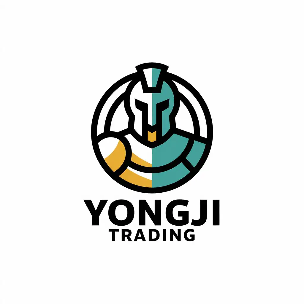 a vector logo design,with the text "Yongji Trading", main symbol:warrior,Moderate,be used in Others industry,clear background