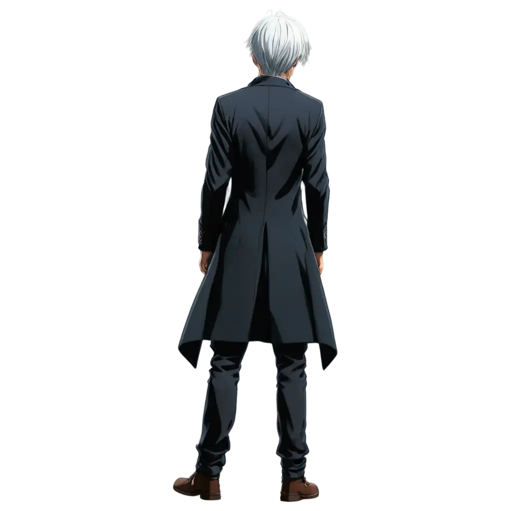 Manga-Character-with-White-Hair-Facing-Away-HighQuality-PNG-Image-for-Versatile-Use