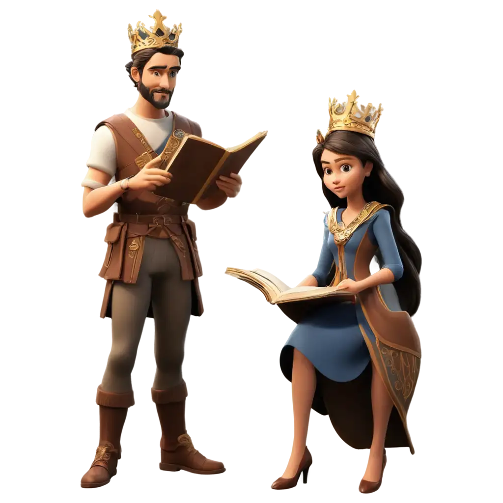 The-Royal-Herald-Reading-an-Ancient-Proclamation-PNG-Image-for-Historical-Animation-Scenes