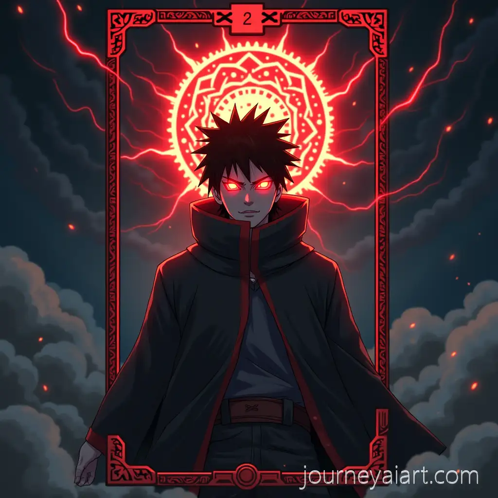 Tarot-Card-Featuring-Pain-from-Naruto-with-Rinnegan-Eyes-and-Stormy-Background