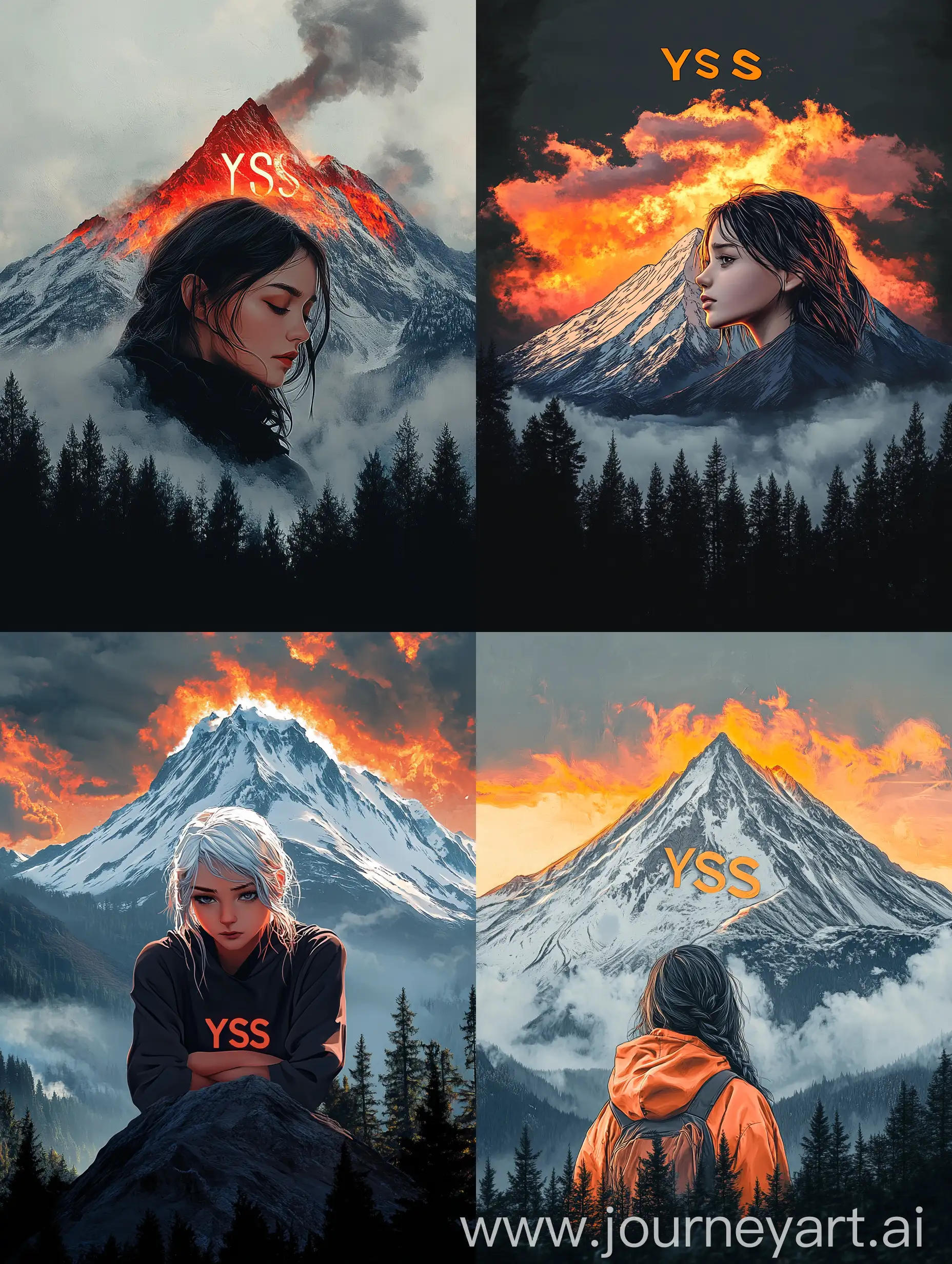 Melancholic-Mountain-Girl-Logo-Featuring-YSS-Letters