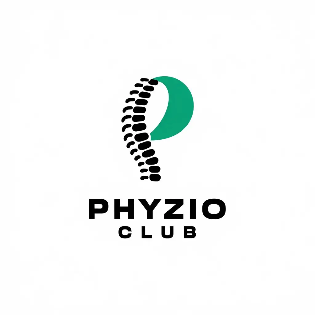 LOGO Design for Phyzio Club Spine Symbol with Moderate Style for Sports Fitness Industry