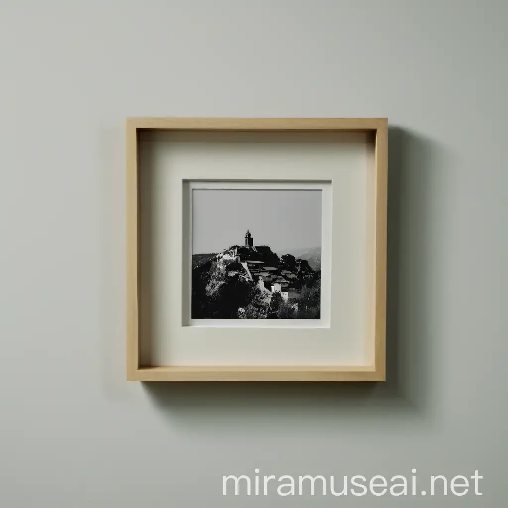 Decorative Small Square Picture Frame Hanging on a Wall