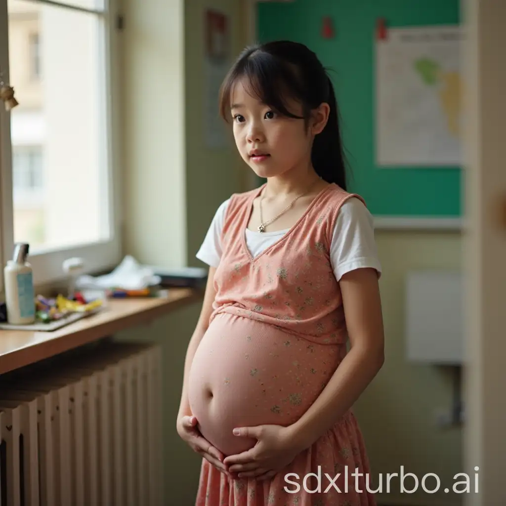 Worried-Young-Asian-Schoolgirl-with-Pregnancy-Concerns