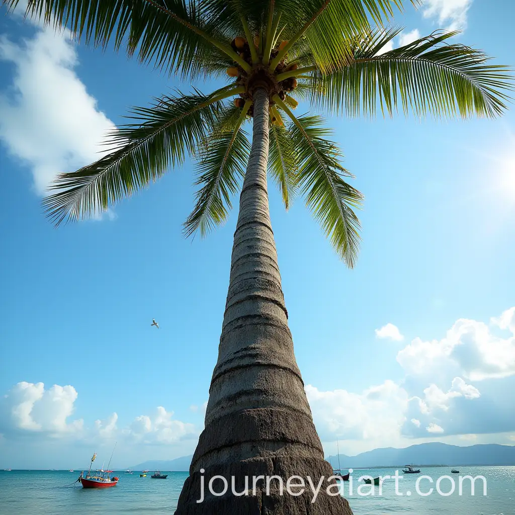Climbing-a-Coconut-Tree-by-the-Beach-inAI-Image-Prompt-Expansion-Manado-North-Sulawesi
