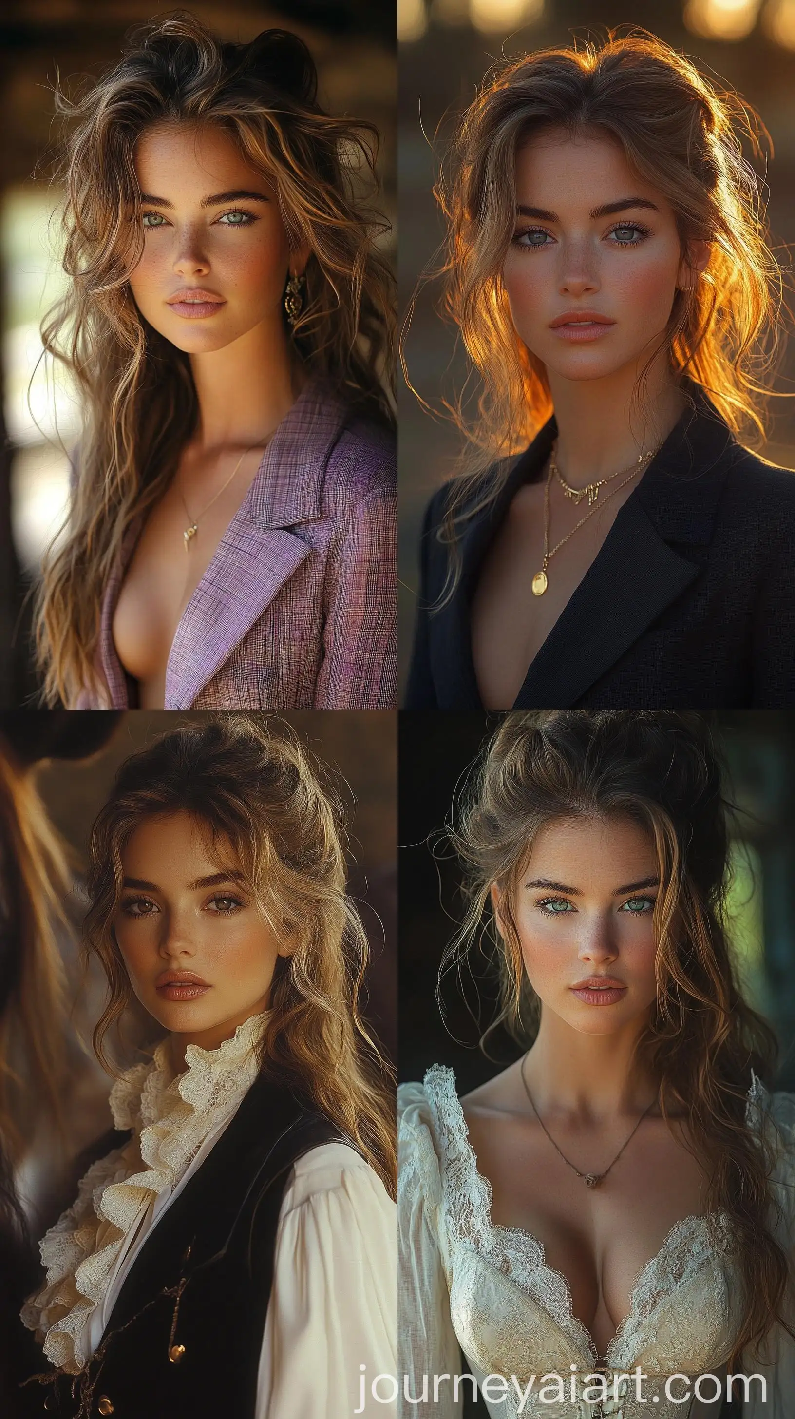 Glamorous-Horse-Riding-at-Sunset-Denise-Richards-and-Brooke-Shields-in-Stylish-Suits