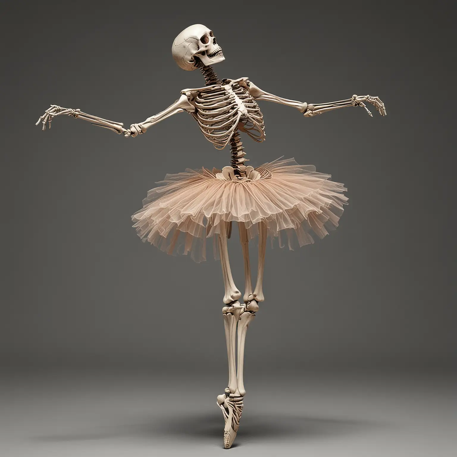 Elegant Skeleton Ballet Dance