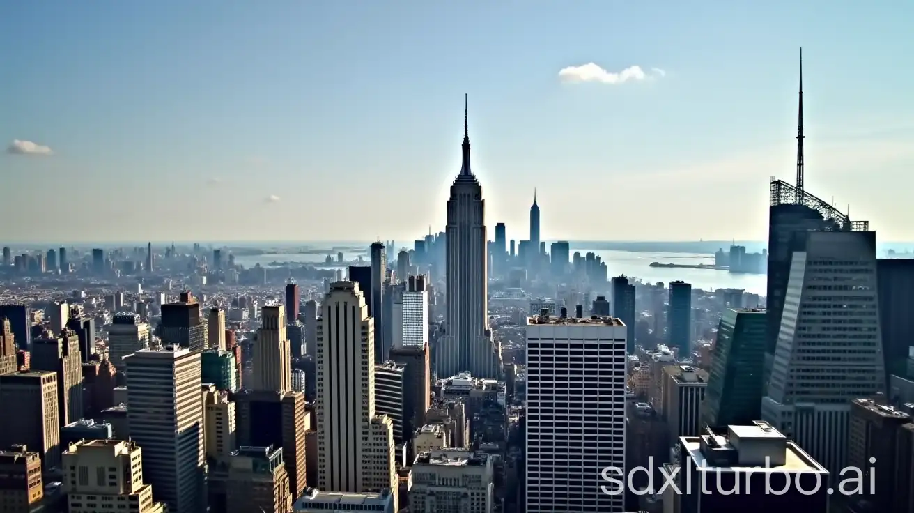 View-of-the-Empire-State-Building-Against-a-Clear-Blue-Sky