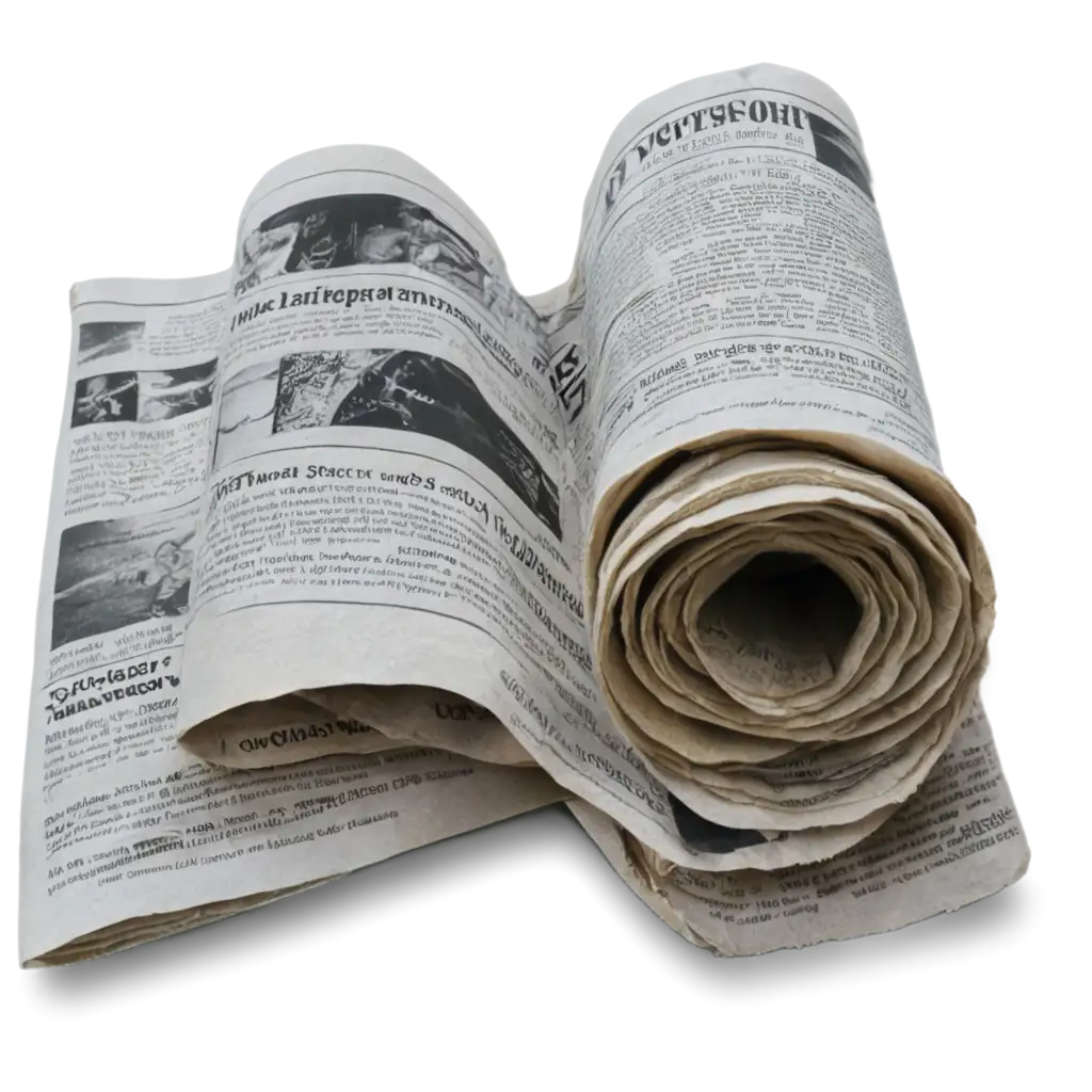 HighQuality-PNG-Image-of-a-RolledUp-Newspaper-Enhancing-Online-Presence