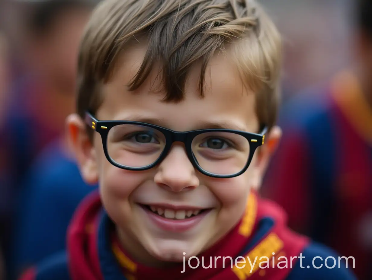 Young-Barcelona-Fan-Wearing-Glasses-at-a-Stadium