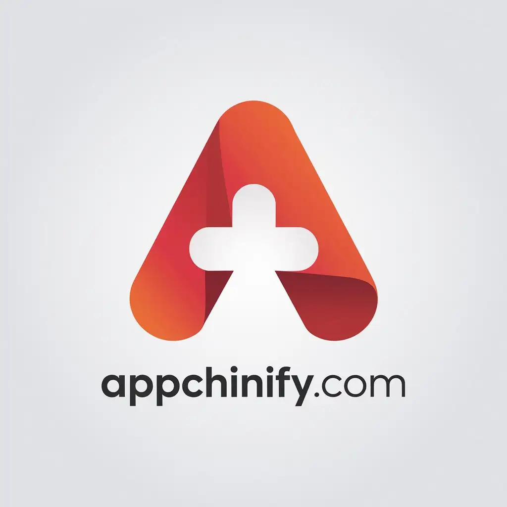 a vector logo design,with the text "appchinify.com", main symbol:red,Minimalistic,be used in Technology industry,clear background