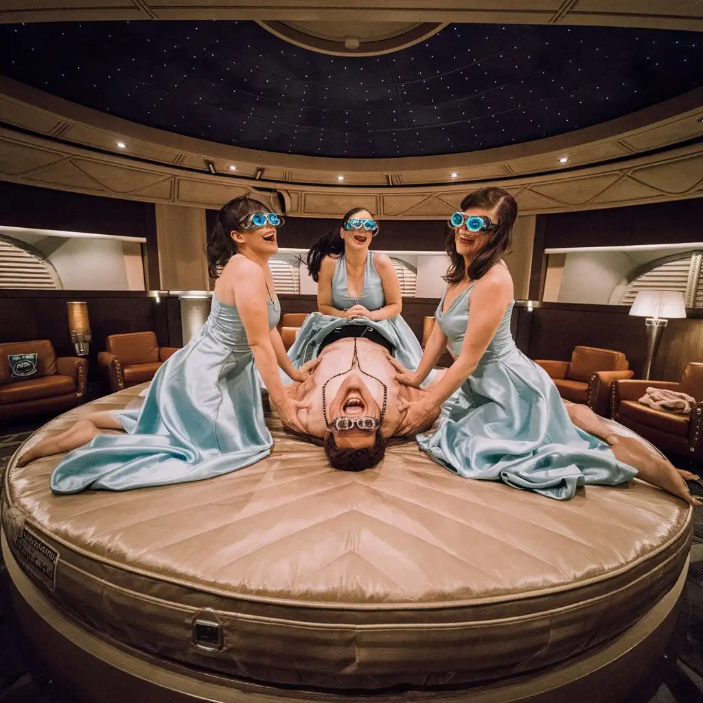 Luxury-Spaceship-Lounge-with-Laughter-and-Satin-Gowns