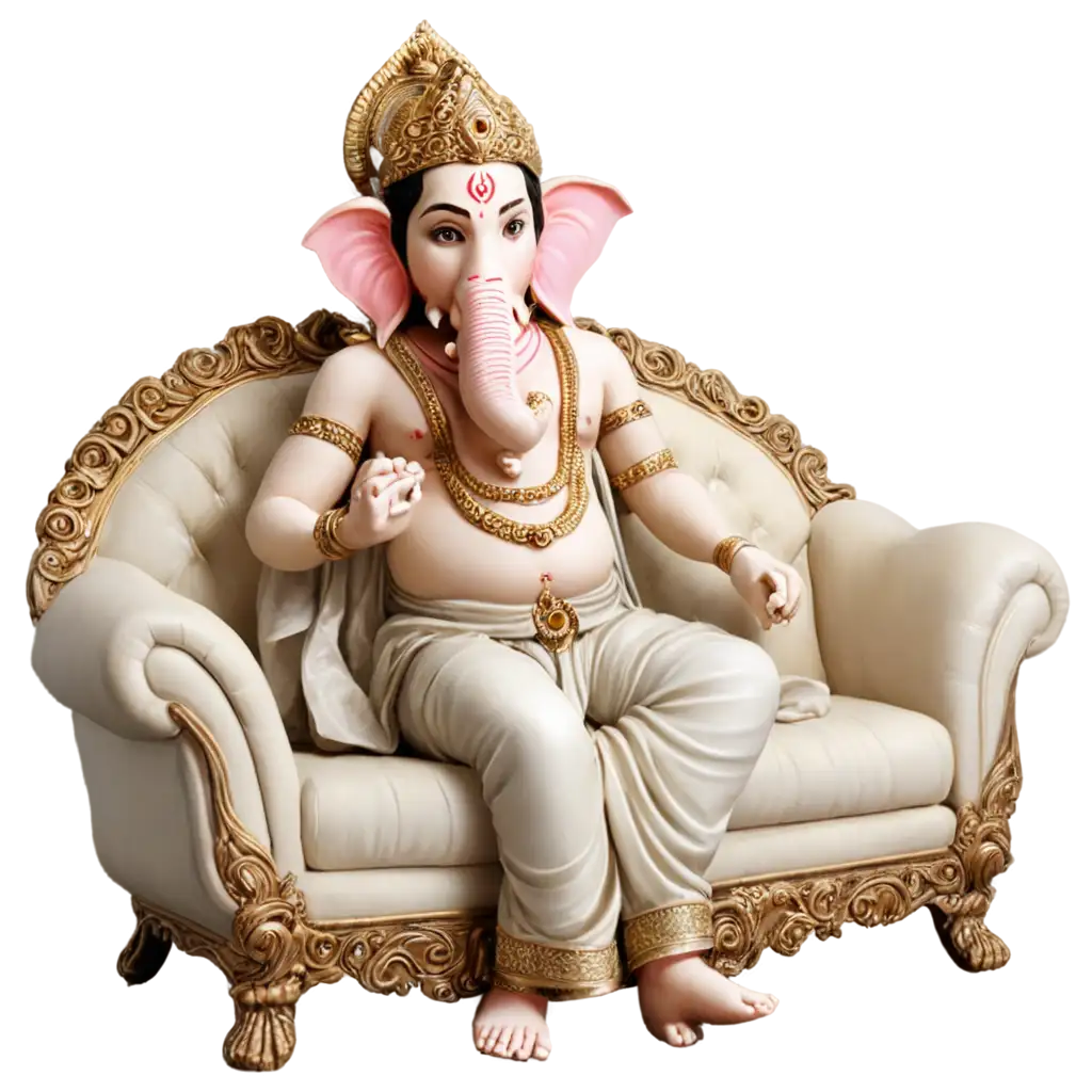 Lord-Ganesh-Sitting-on-Sofa-PNG-Image-Divine-Comfort-in-Digital-Clarity