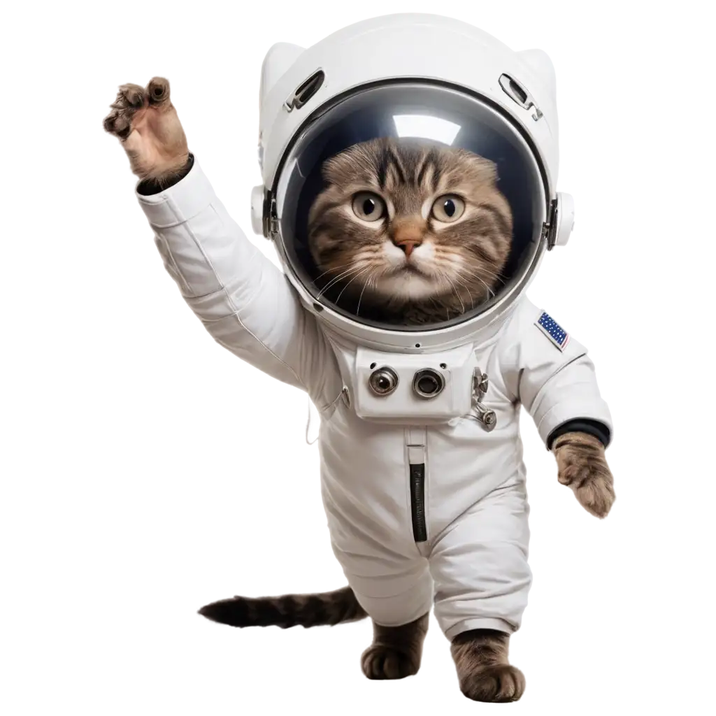 a cat with an astronaut suite