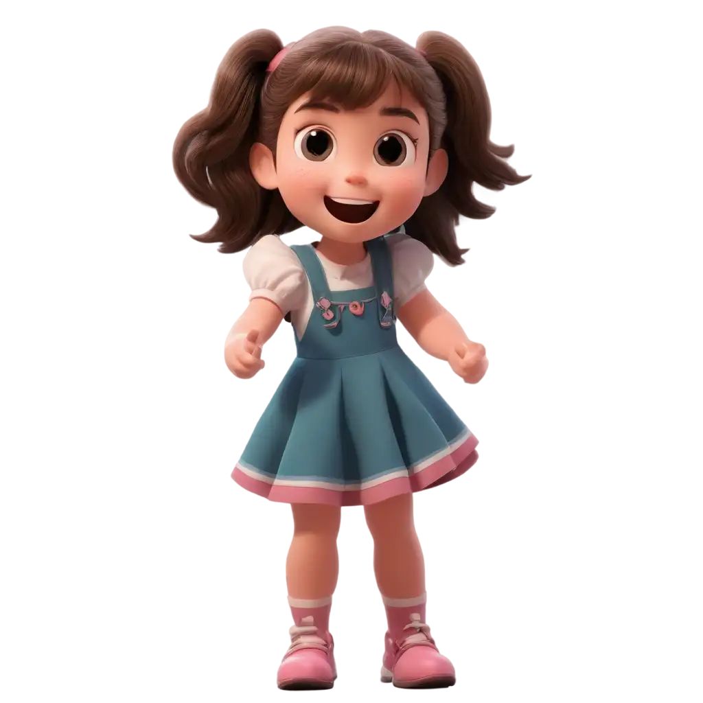 Animated-Little-Girl-PNG-HighQuality-Image-for-Diverse-Creative-Projects