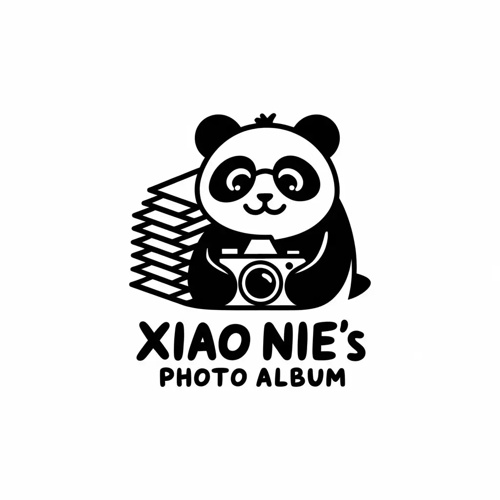 LOGO Design for Xiao Nies Photo Album Panda Symbol with Minimalist Album Theme for Technology Industry