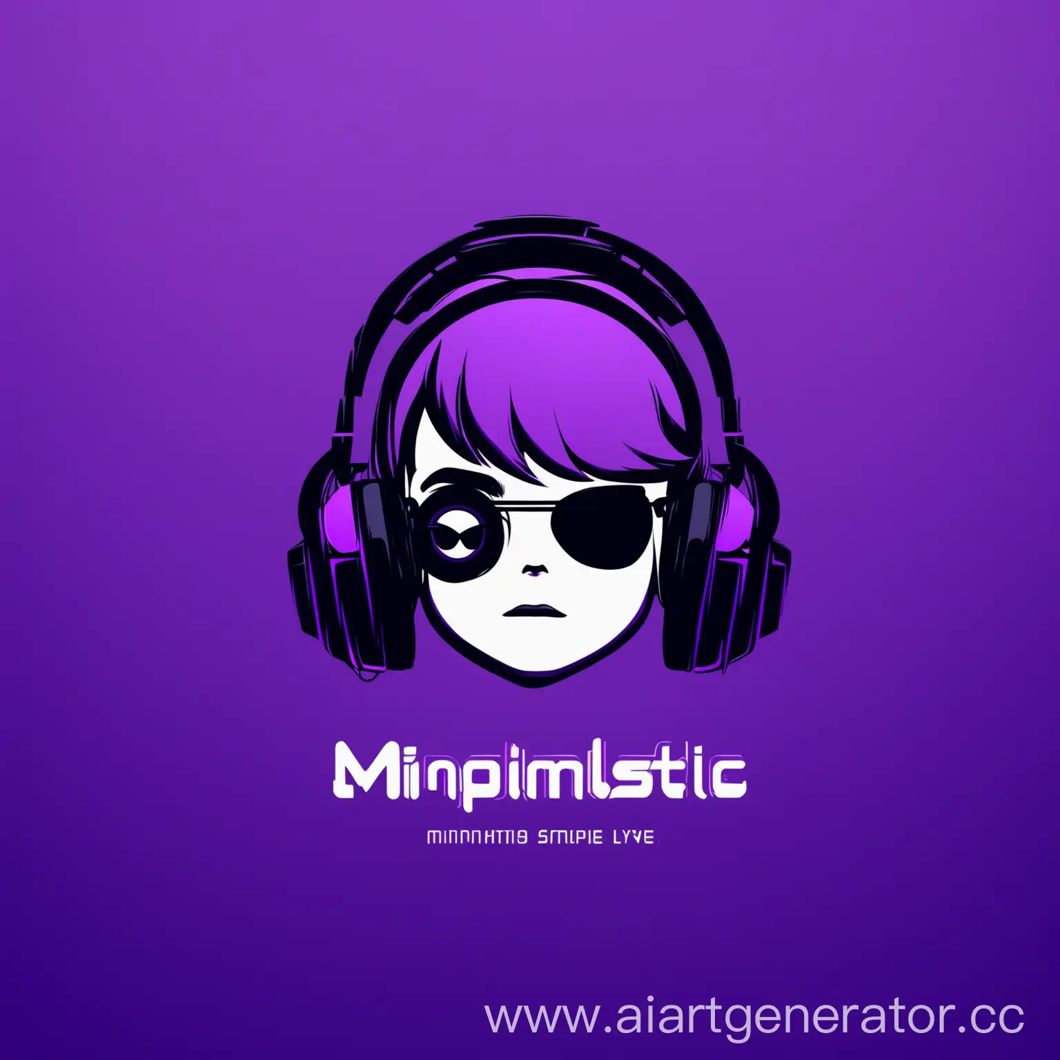 Minimalistic-Purple-Logotype-with-Headphones-and-Eye-Patch