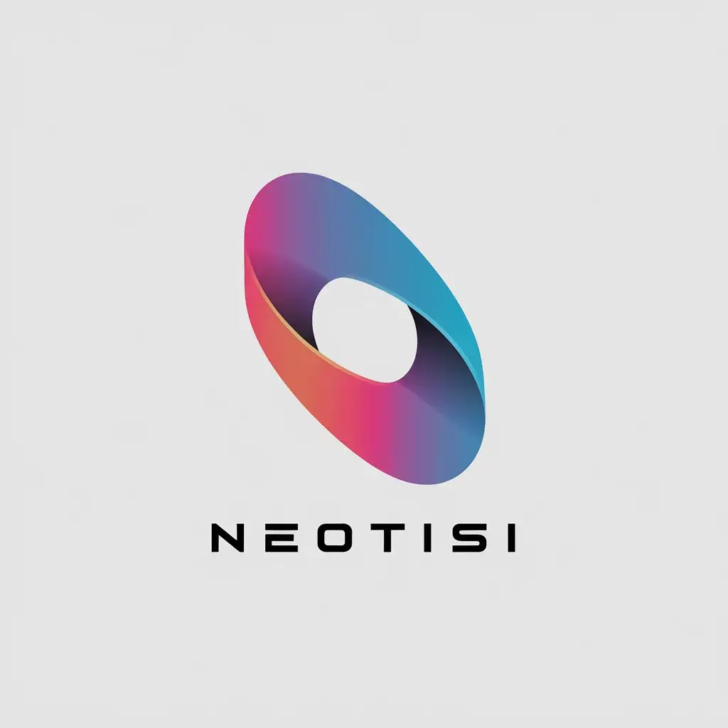 LOGO Design for NEOTISI Modern Futuristic Gradient Minimalist Vector with Clear Background