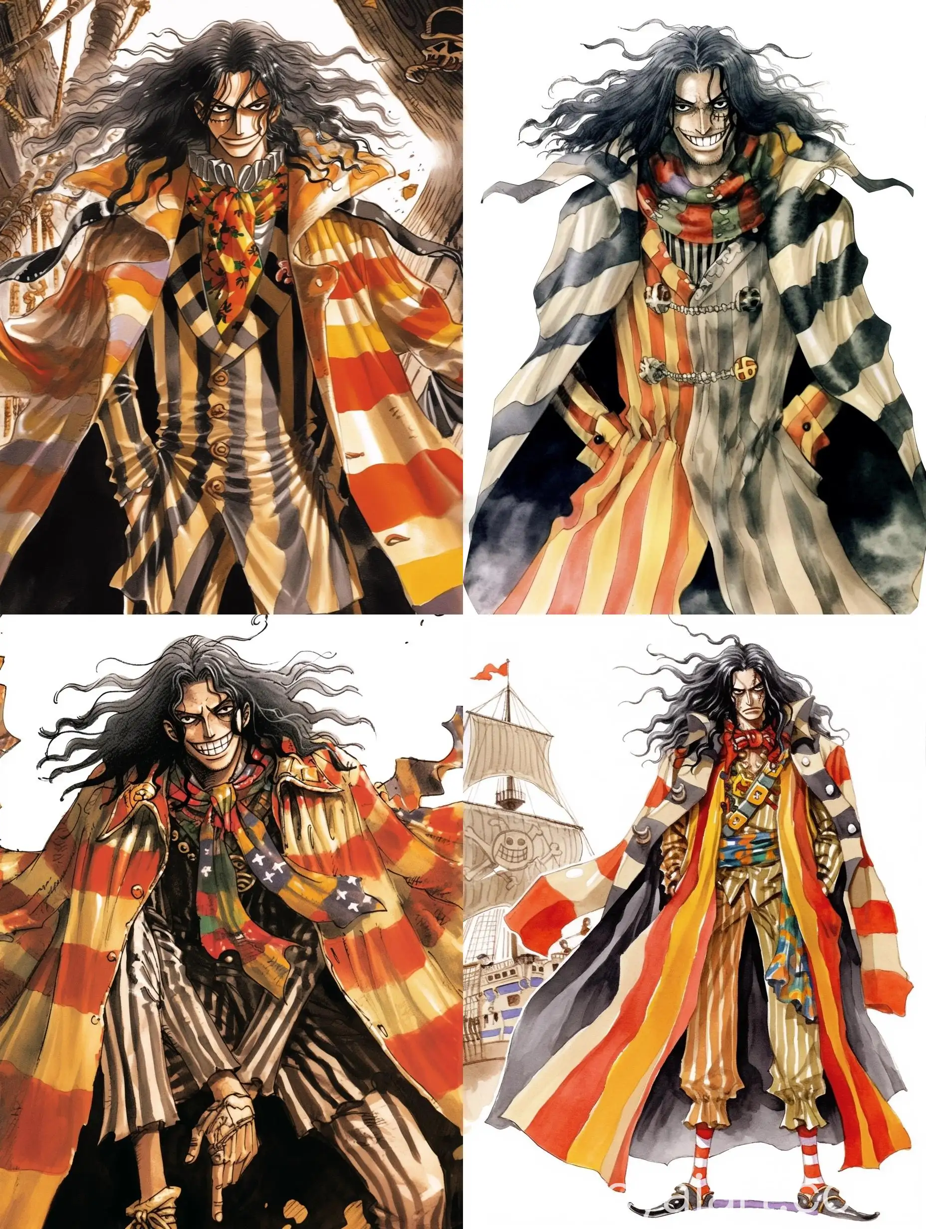 Watercolor-Pirate-Character-from-Manga-One-Piece-Style