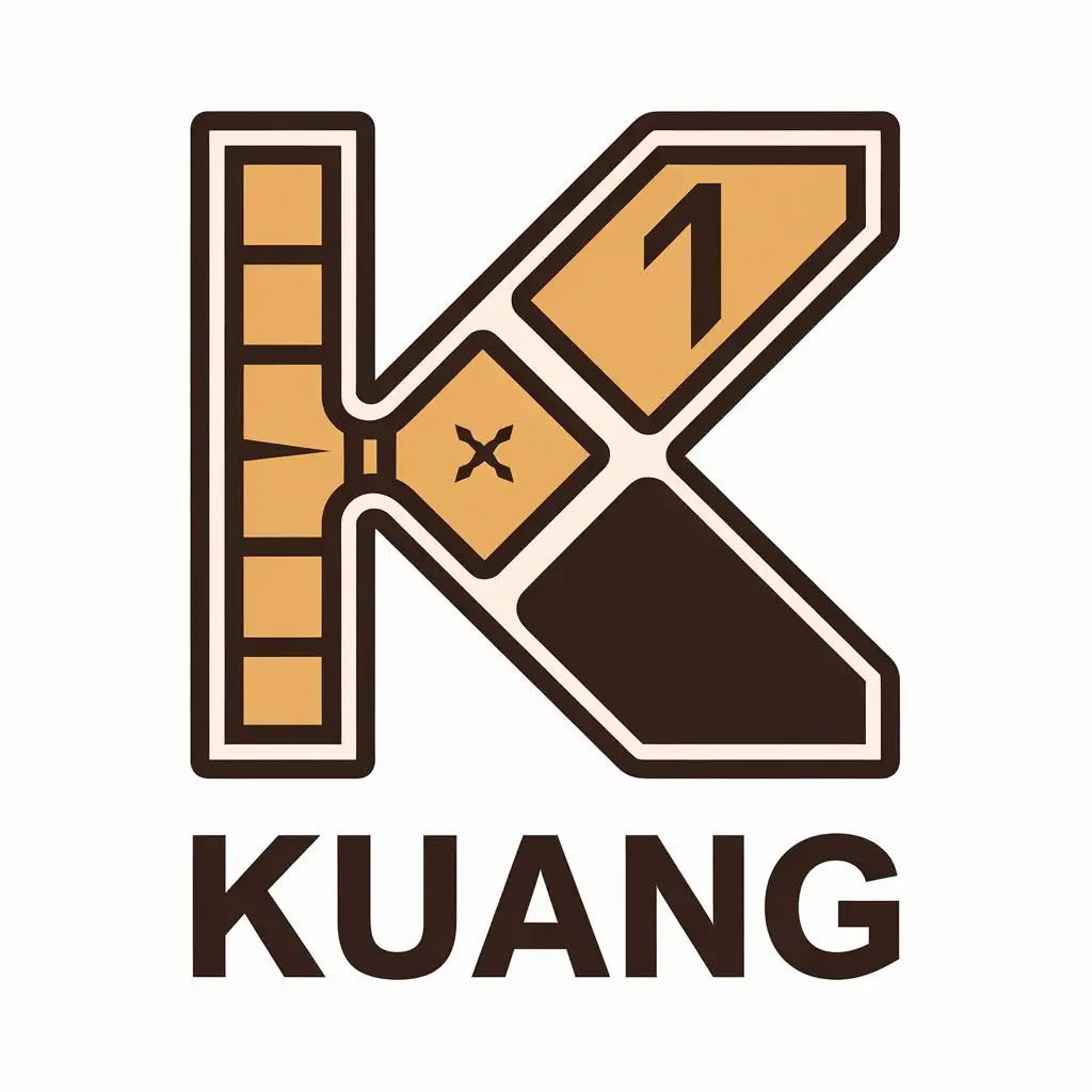 a vector logo design,with the text "kuang", main symbol:logo counter,Moderate,clear background