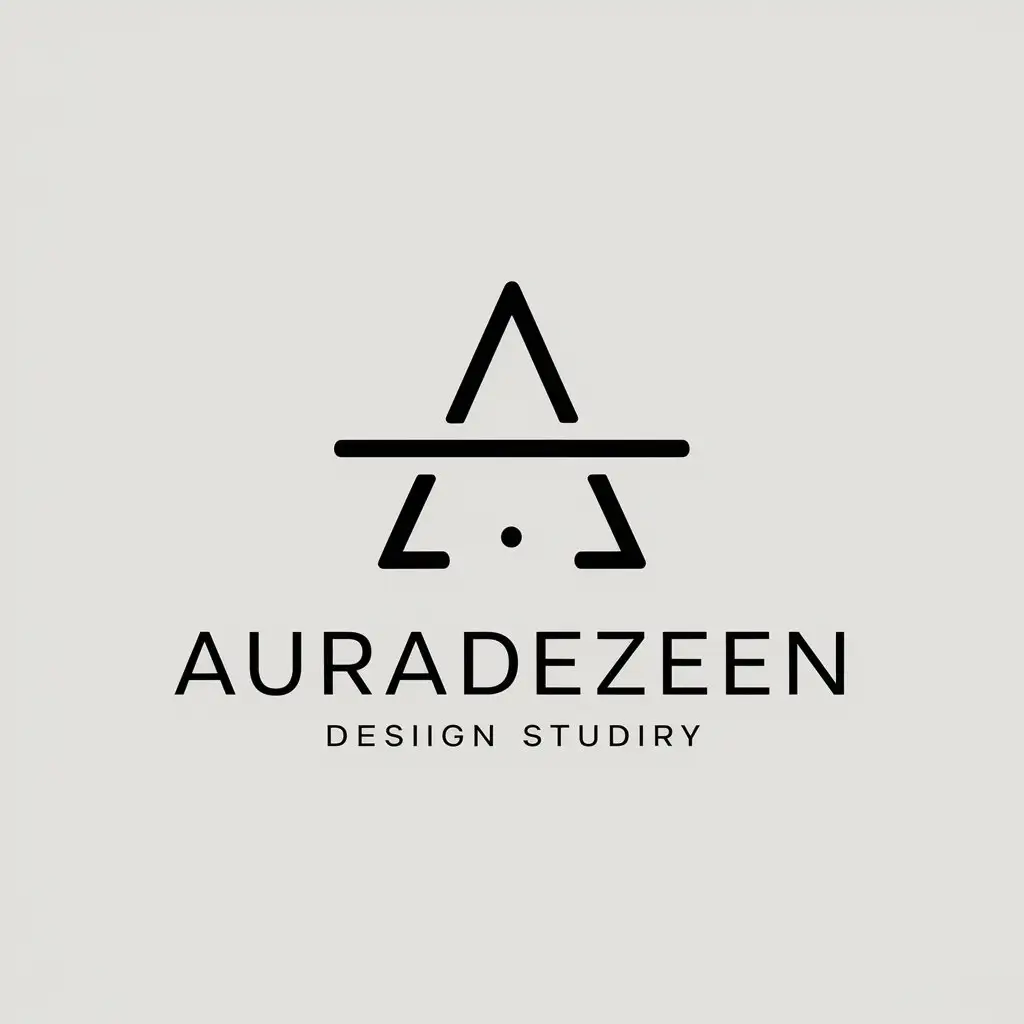 a vector logo design,with the text "AURADEZEEN", main symbol:AURADEZEEN,Minimalistic,be used in design studio industry,clear background