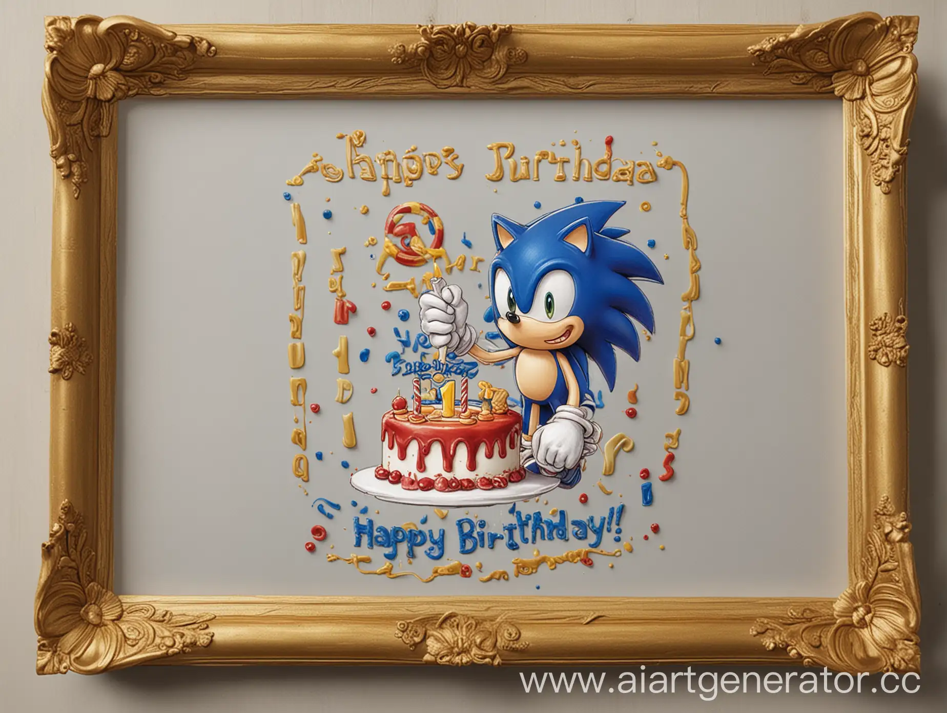 Sonic-Holding-Birthday-Cake-with-Inscription-Happy-Birthday-Lisa