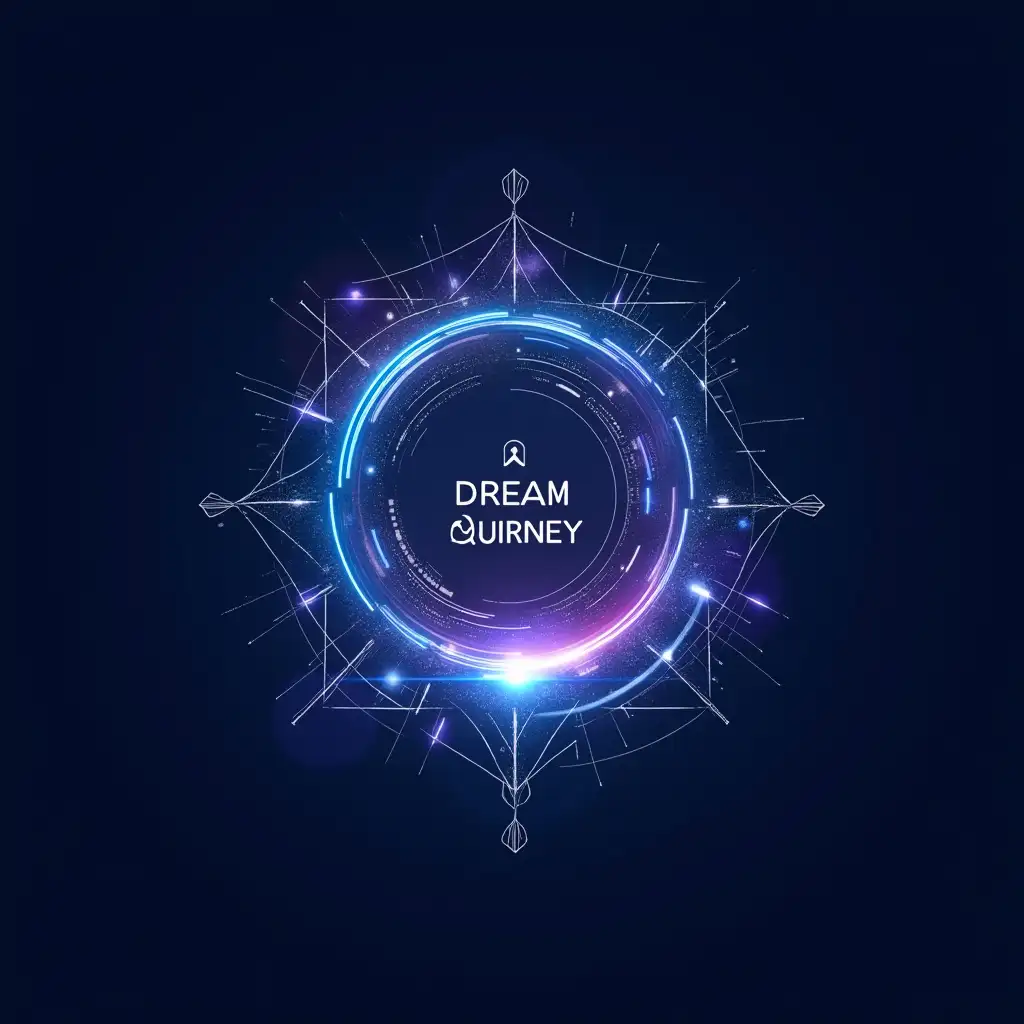 LOGO设计,抠图,"Dream Journey" typography,
abstract portal/vortex motif,augmented reality holographic elements,
dynamic flowing lines connecting virtual paths,semi-transparent digital layers,
geometric precision with organic curves,subtle light particle effects,
monochromatic blue-purple gradient (with single-color adaptability),
negative space suggesting story paths,celestial navigation symbols,
futuristic ink painting fusion,symbolic keyhole/map contour,
ultra-clean composition with focal point emphasis,
--ar 1:1 --style raw --version 1.0,