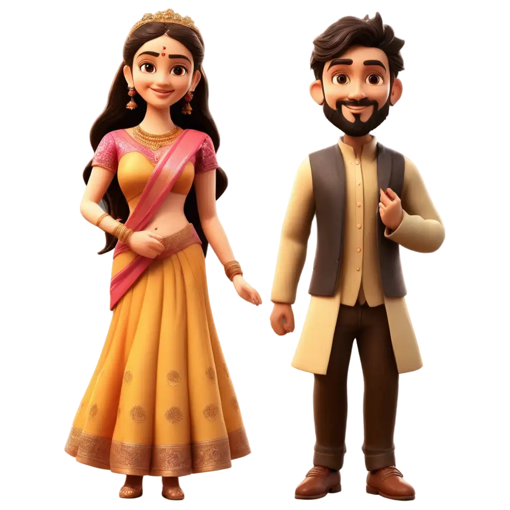 SEOOptimized-PNG-Image-Tamil-Culture-Wedding-Couples-3D-Animation