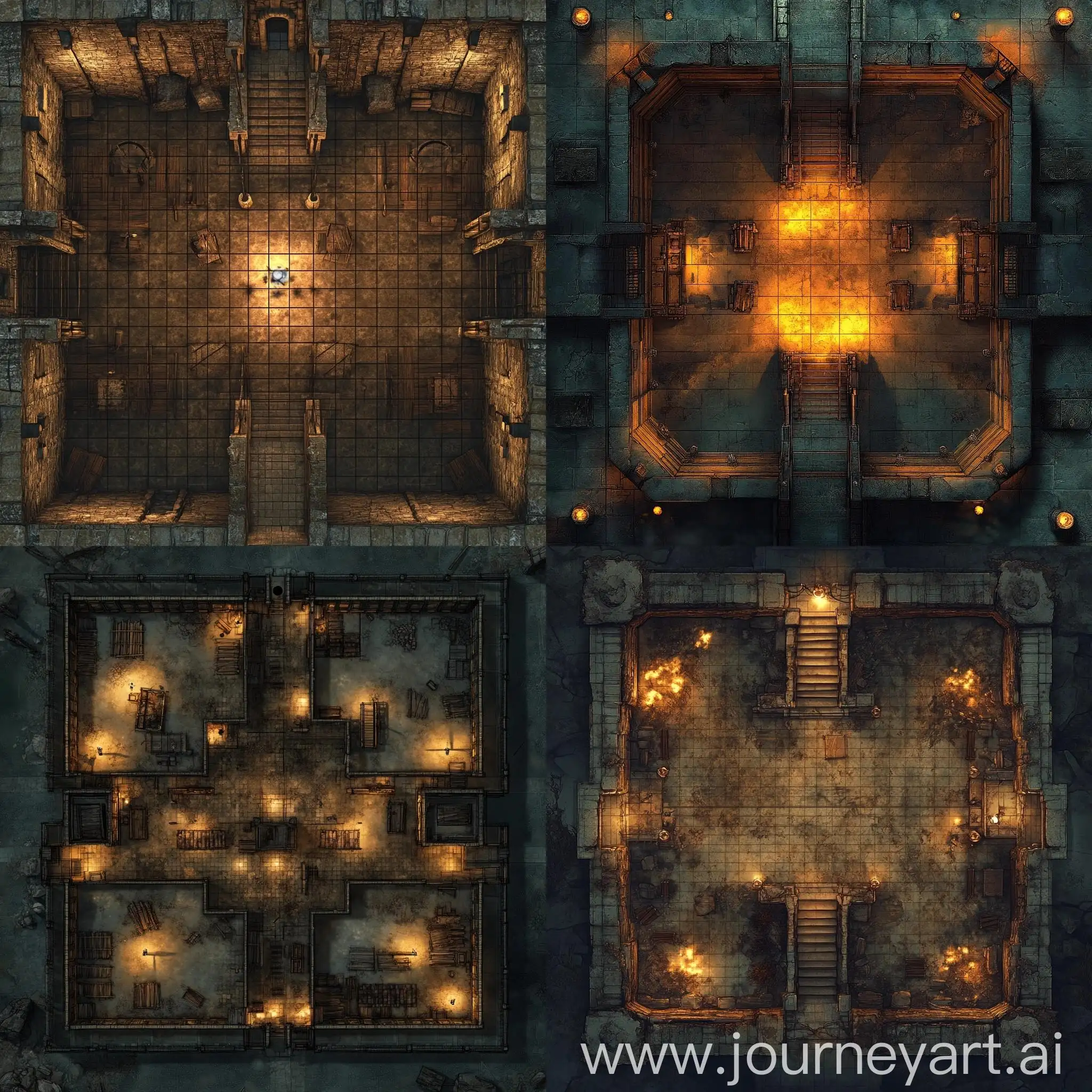 Underground-Prison-Battle-Map-with-Laboratory-Room