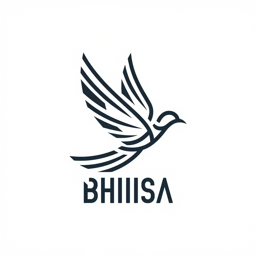 LOGO Design For BHISA Elegant Vector Logo with Flying Bird Symbol for Travel Industry