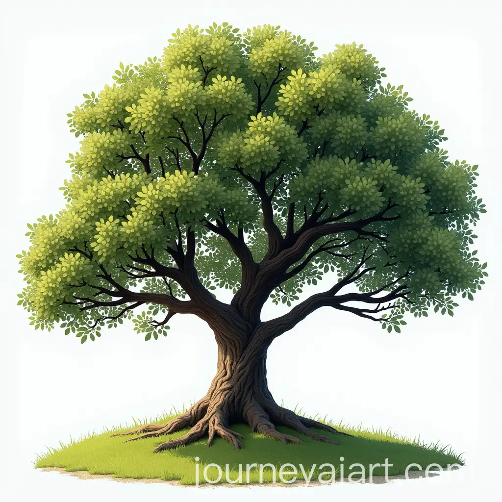 Majestic-Oak-Tree-with-Lush-Foliage-in-a-Peaceful-Landscape