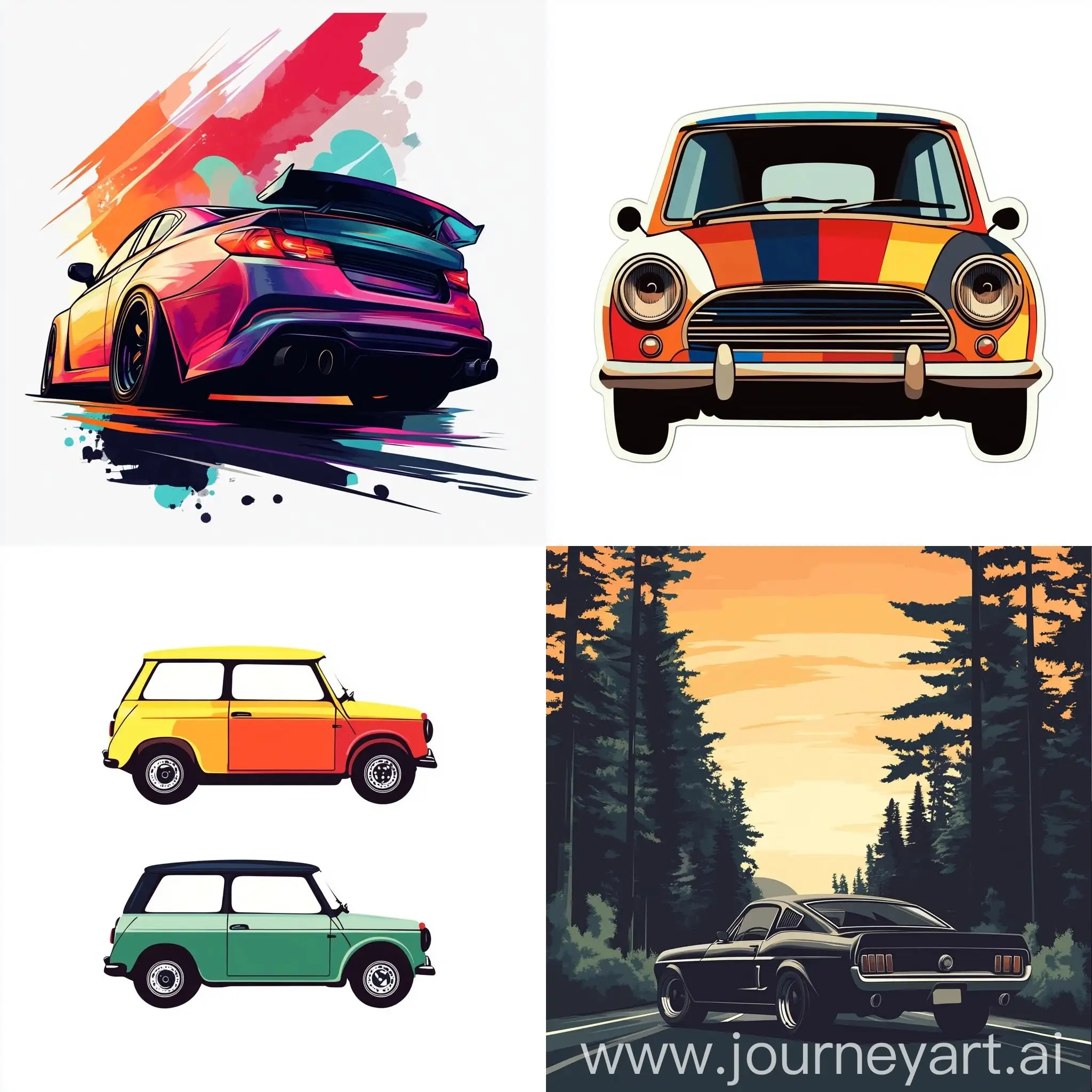 Colorful-Car-Stickers-in-Minimalist-Style