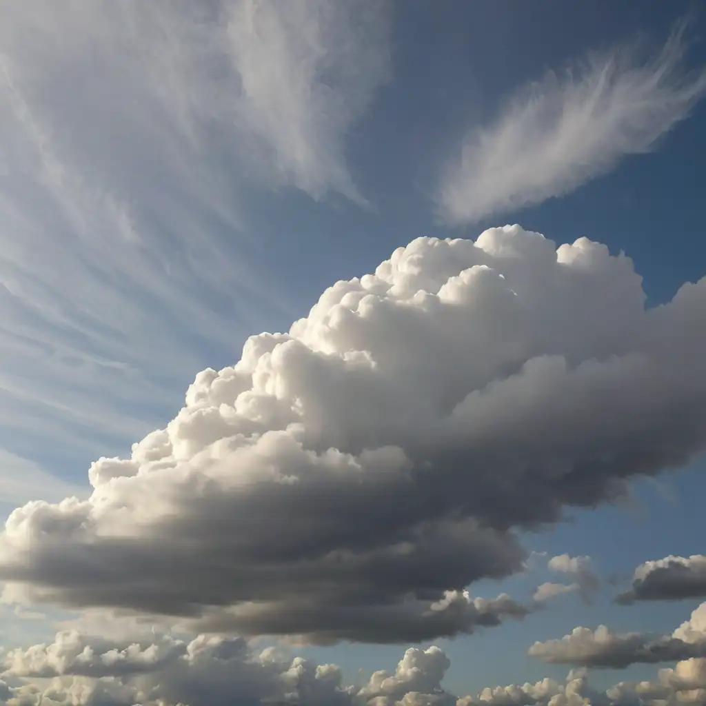 Majestic Stratus Clouds Over a Serene Landscape