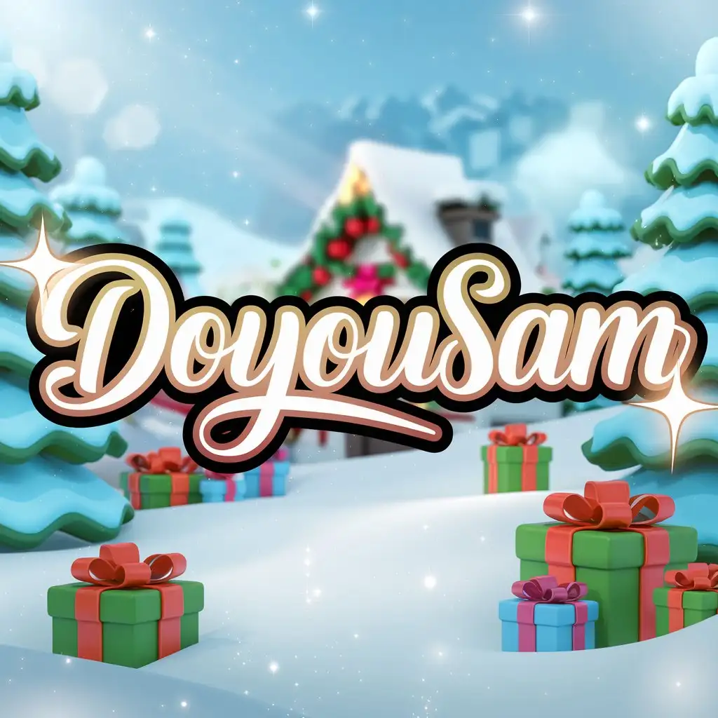 DOYOUSAM-Text-in-Bright-New-Years-Nature-with-3D-Effects