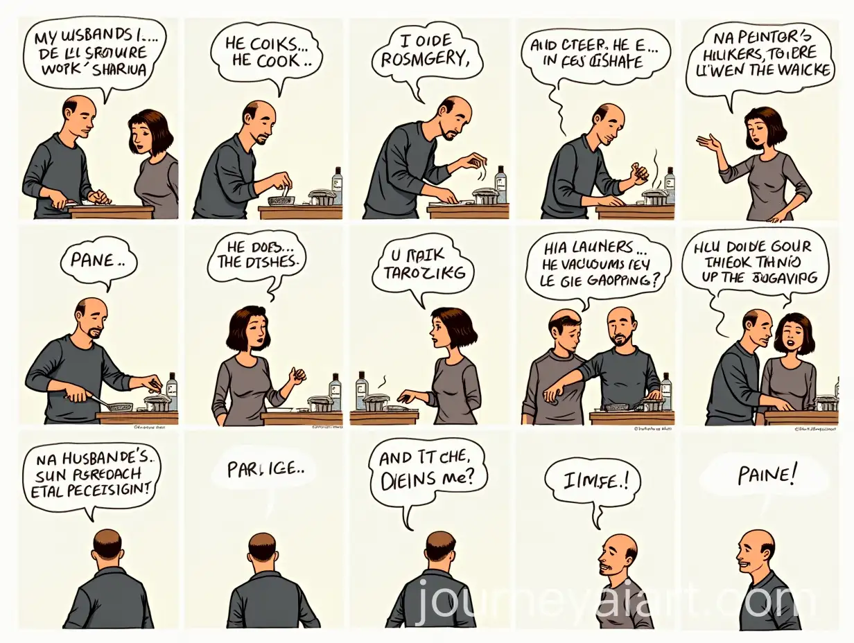 Comic-Strip-Husband-and-Wife-Discuss-Housework-Sharing