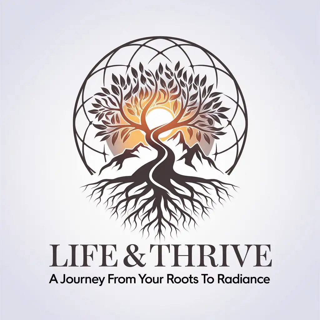 LOGO Design for Life Thrive A Journey from Your Roots to Radiance