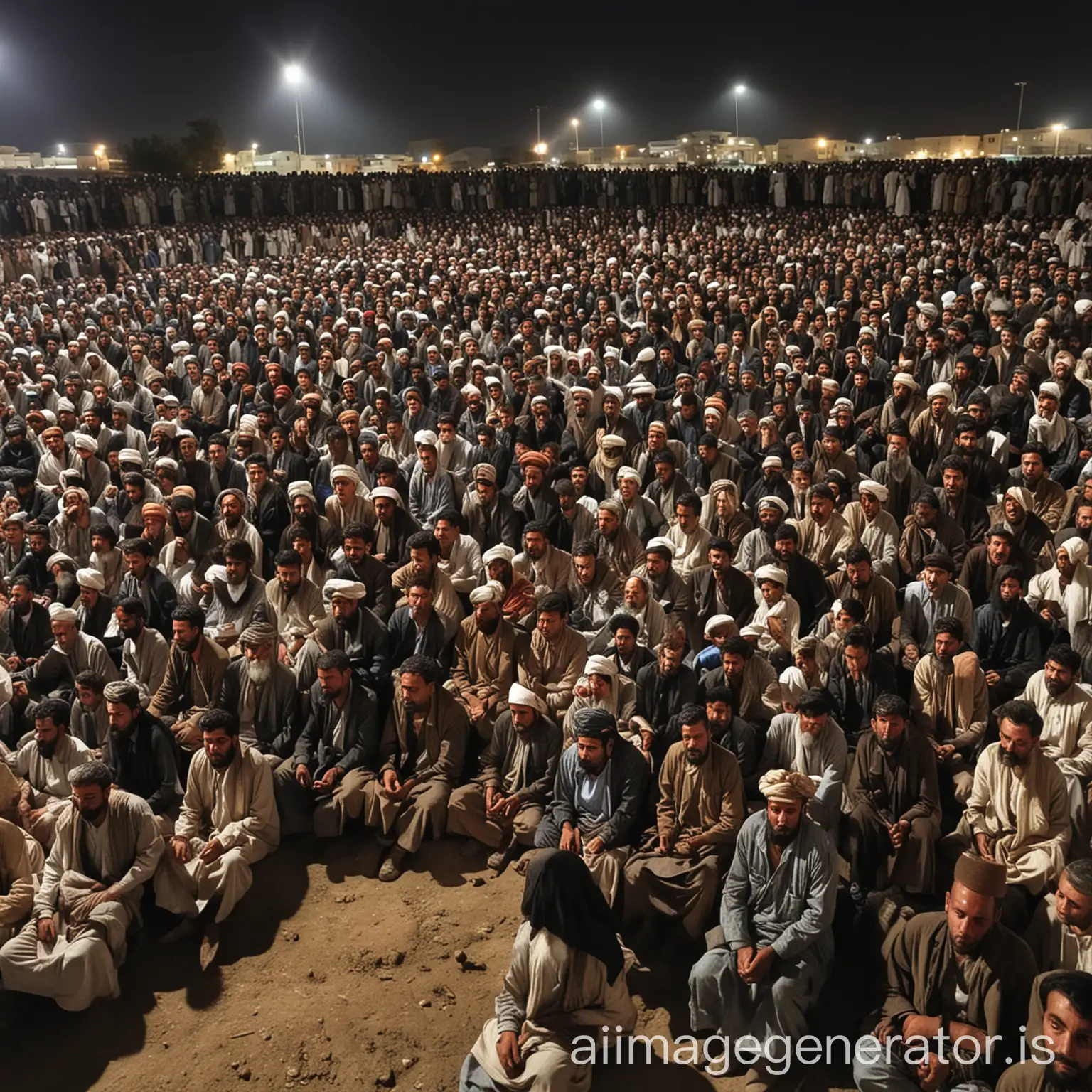 Night-Meeting-of-Afghan-Pathans-in-Sahra-Desert