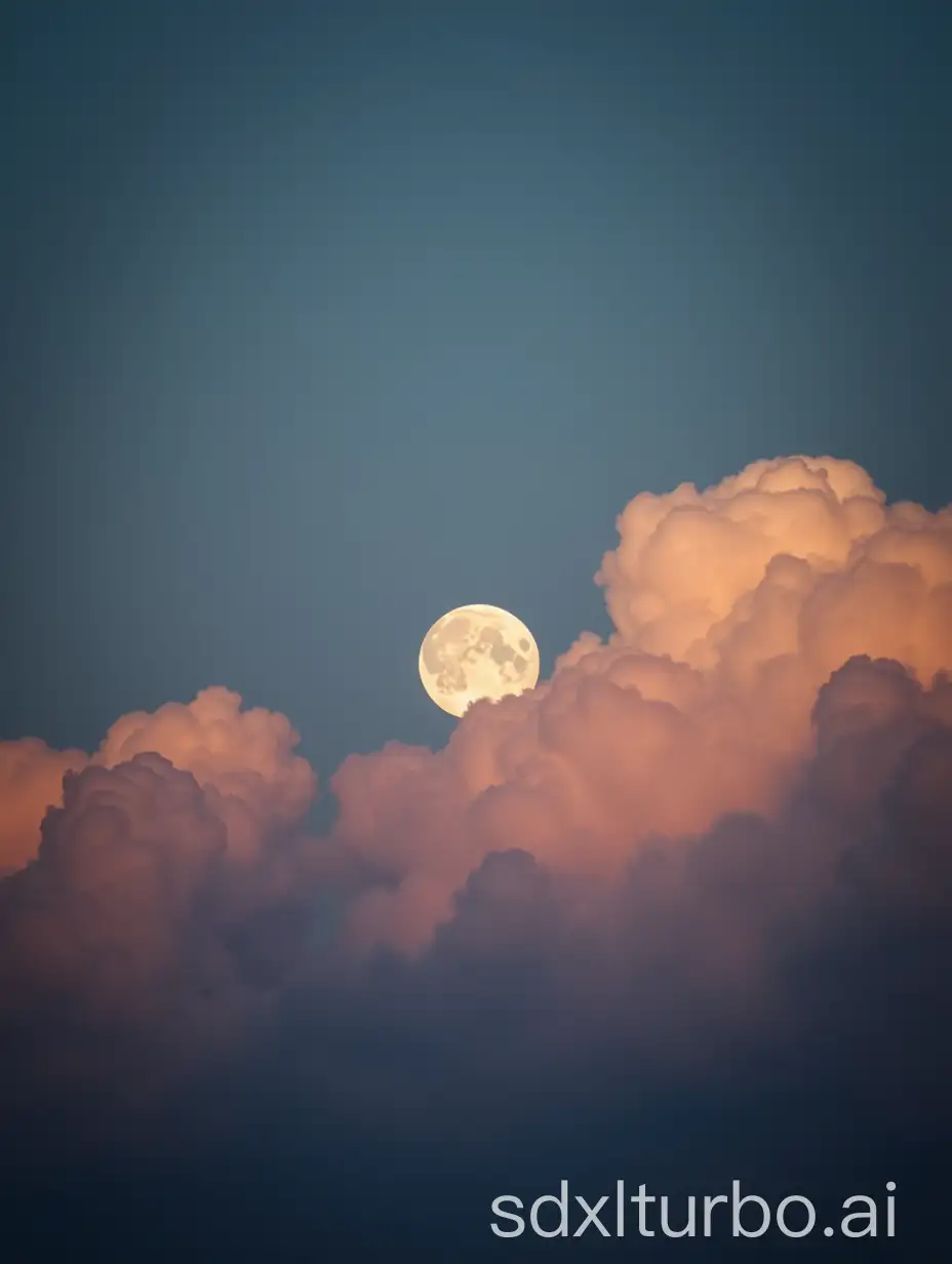 moon behind the clouds at day time clouds and bright moon with beautiful clouds