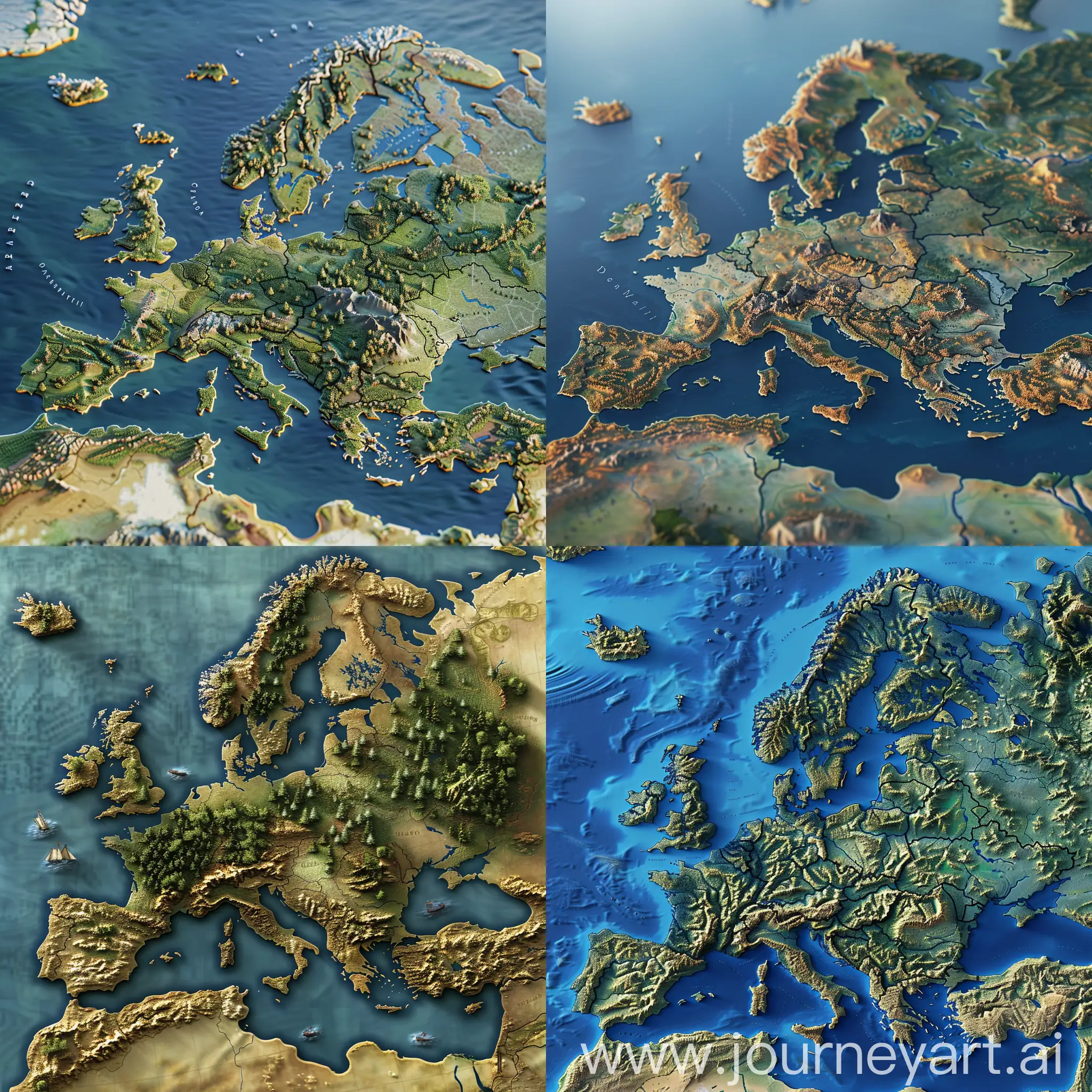 Realistic-Map-of-Europe-with-Sea