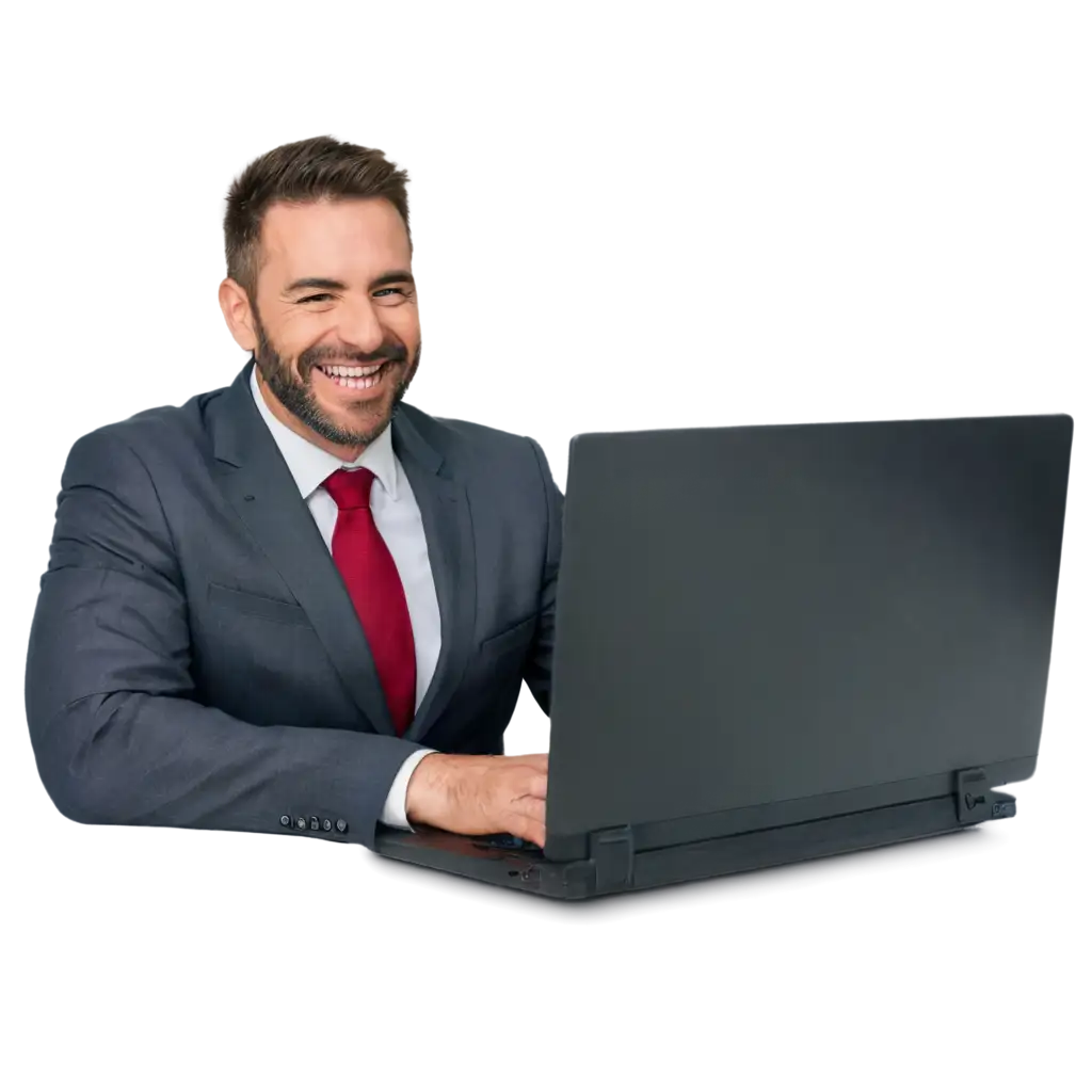 HyperRealistic-PNG-Image-of-a-Businessman-Laughing-in-Front-of-a-Laptop