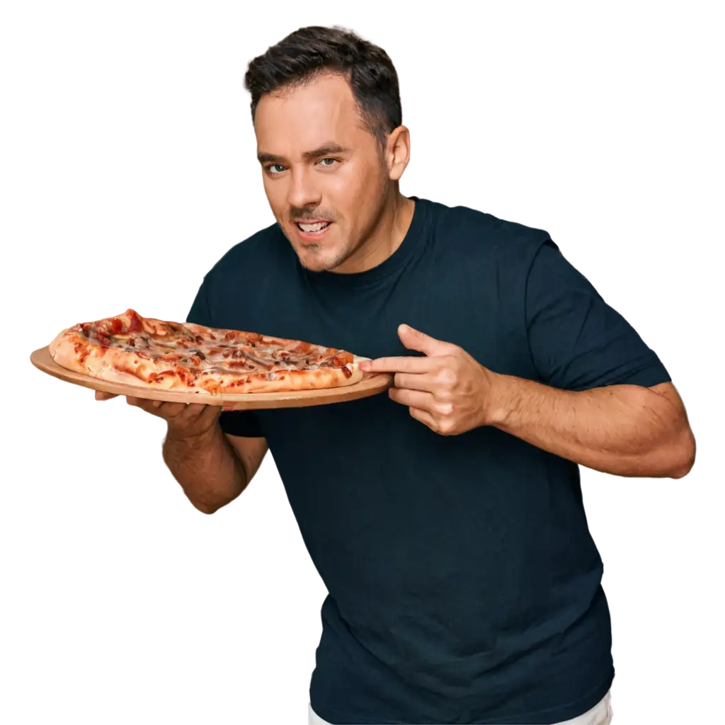 Man-Eating-Giant-Tasty-Pizza-PNG-Image-Delicious-Pizza-Feast-Illustration