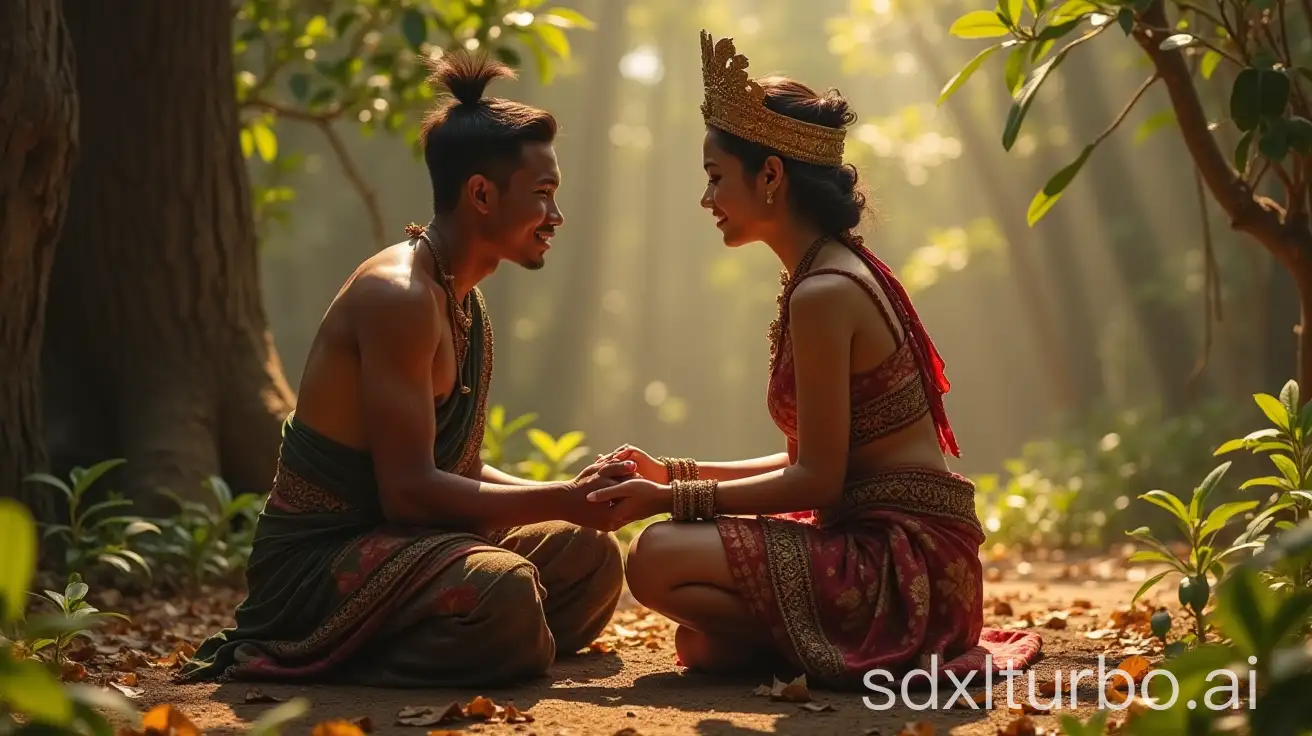 Betoambari-Proposing-to-Wa-Sirigina-in-Traditional-Javanese-Attire