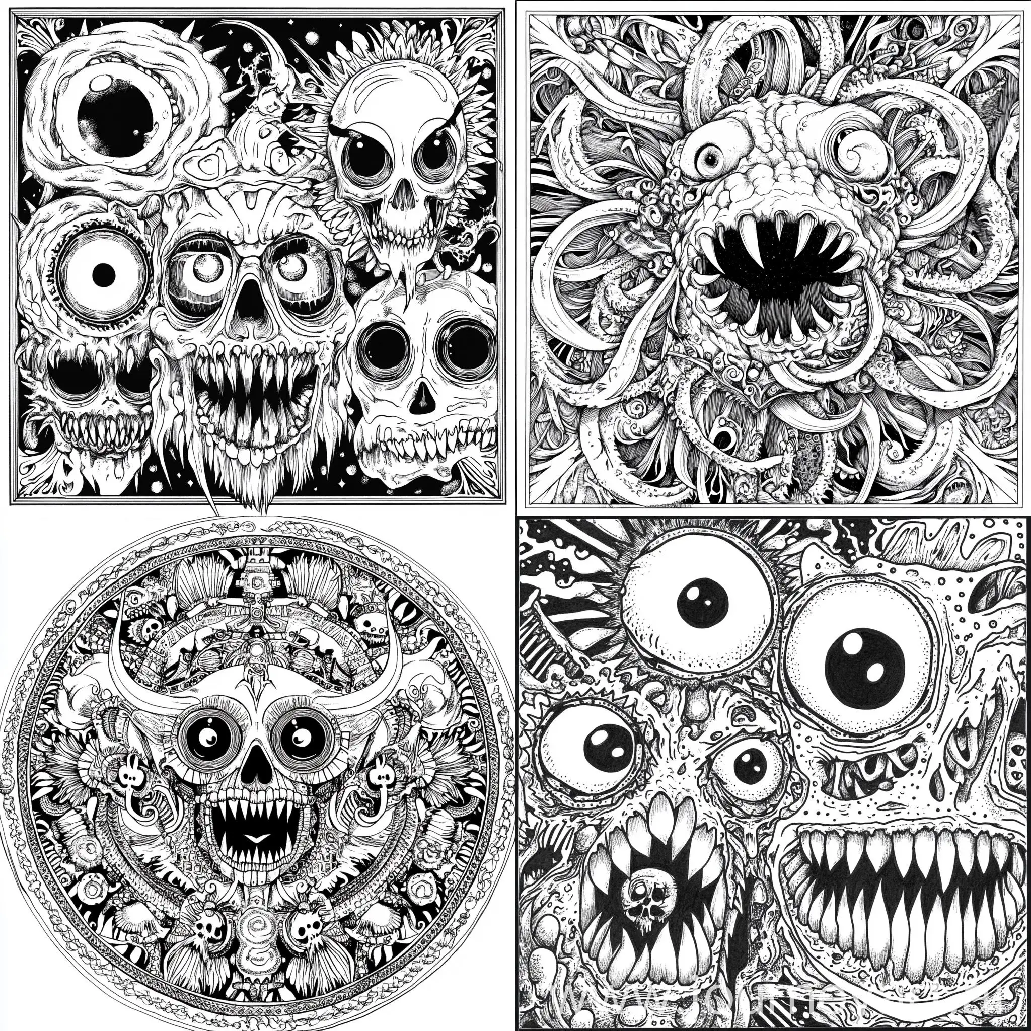 Creepy-Monsters-Coloring-Book-Page